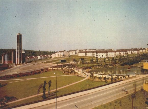 Der Dr.-Dudziak-Park kurz nach Fertigstellung, um 1955. Foto: Traute Fries, Siegen