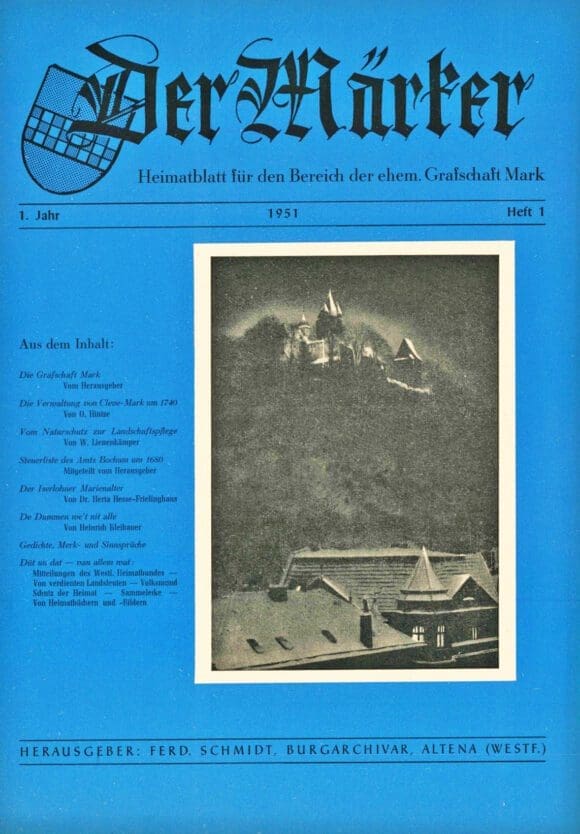 Das erste Heft "Der Märker" erschien im Jahr 1951. Foto: Kreisarchiv Märkischer Kreis