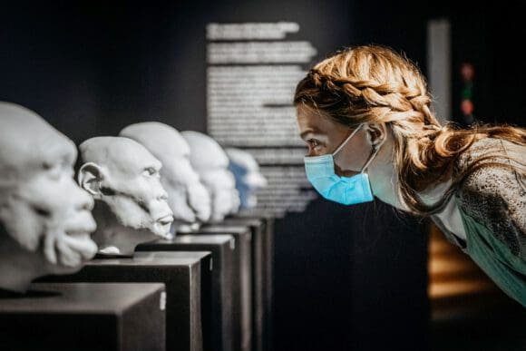 Auch im LWL-Museum für Naturkunde galt: Die Ausstellungen konnten unter Berücksichtigung der notwendigen Vorkehrungen weiterhin besucht werden - Foto LWL/Steinweg