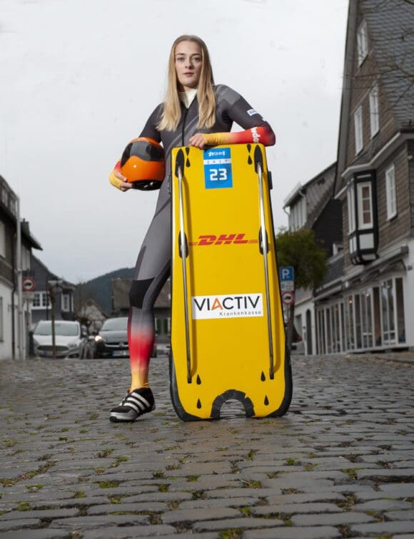 Die Schmallenberger Skeleton-Pilotin Hannah Neise (21) tritt in dieser Woche bei den Olympischen Spielen an - Foto: Heiner KöpkeHannah Neise (Skeleton), WOLL-Hannah Neise (Skeleton), WOLL-Magazin, Schmallenberg, 30.10.2021