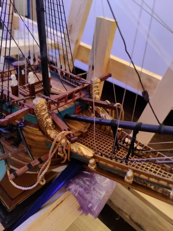 Blick an Deck des neuen "alten" Schiffsmodel im Siegerlandmuseum - Foto Siegerlandmuseum