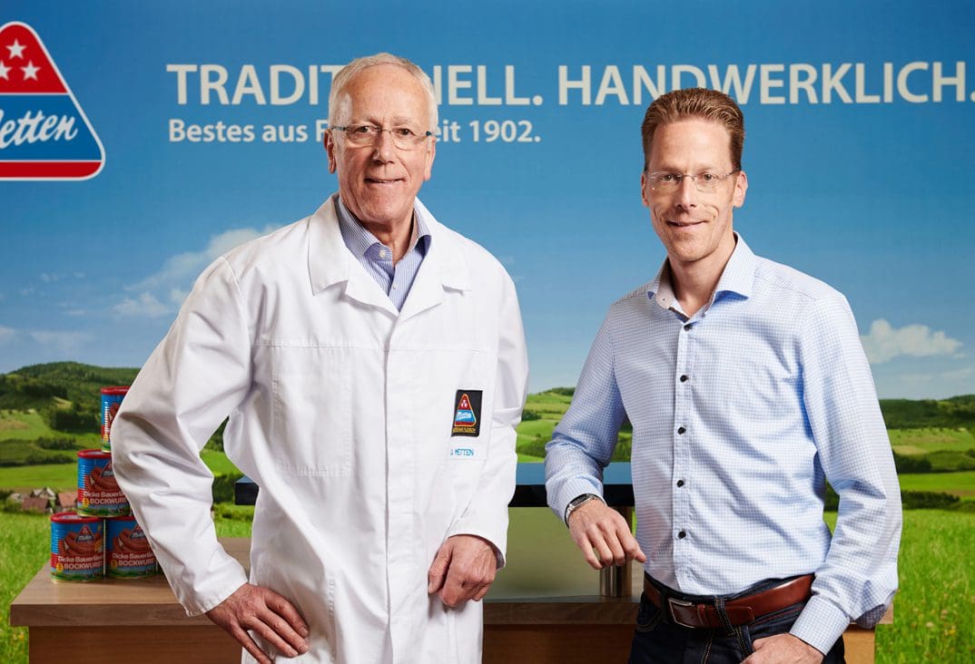 Die geschäftsführenden Gesellschafter Metten Fleischwaren GmbH & Co. KG, Ulrich (l.) und Tobias Metten - Foto Metten