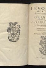 Titelblatt Chronica comitum de Marca et Altena (Chronik der Grafen von der Mark und Altena), Hannover 1613. Foto: Heye Bookmeyer/Märkischer Kreis