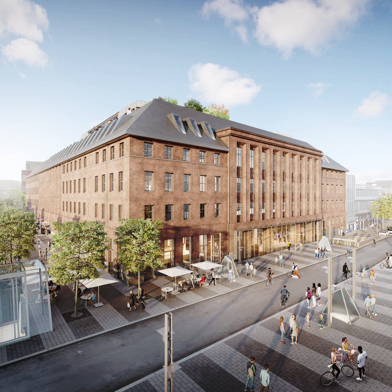 Das Haus des Wissens ist ein Projekt in Bochums Innenstadt. Im sogenannten „Telekomgebäude“ sollen Stadtbibliothek, Volkshochschule, UniverCity und eine Markthalle das Gebäude zu einem Ort für Bildung und Begegnung, Wissensaustausch und Genuss machen, der Menschen miteinander verbindet - Foto Pressestelle Stadt Bochum